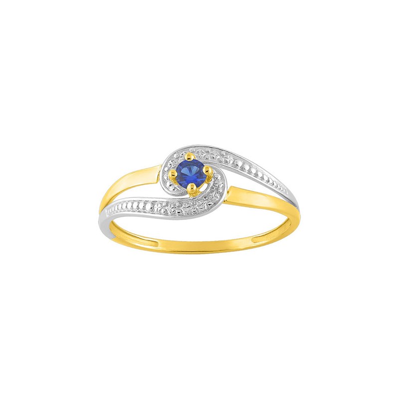 Bague femme - saphir - Or 9 Carats