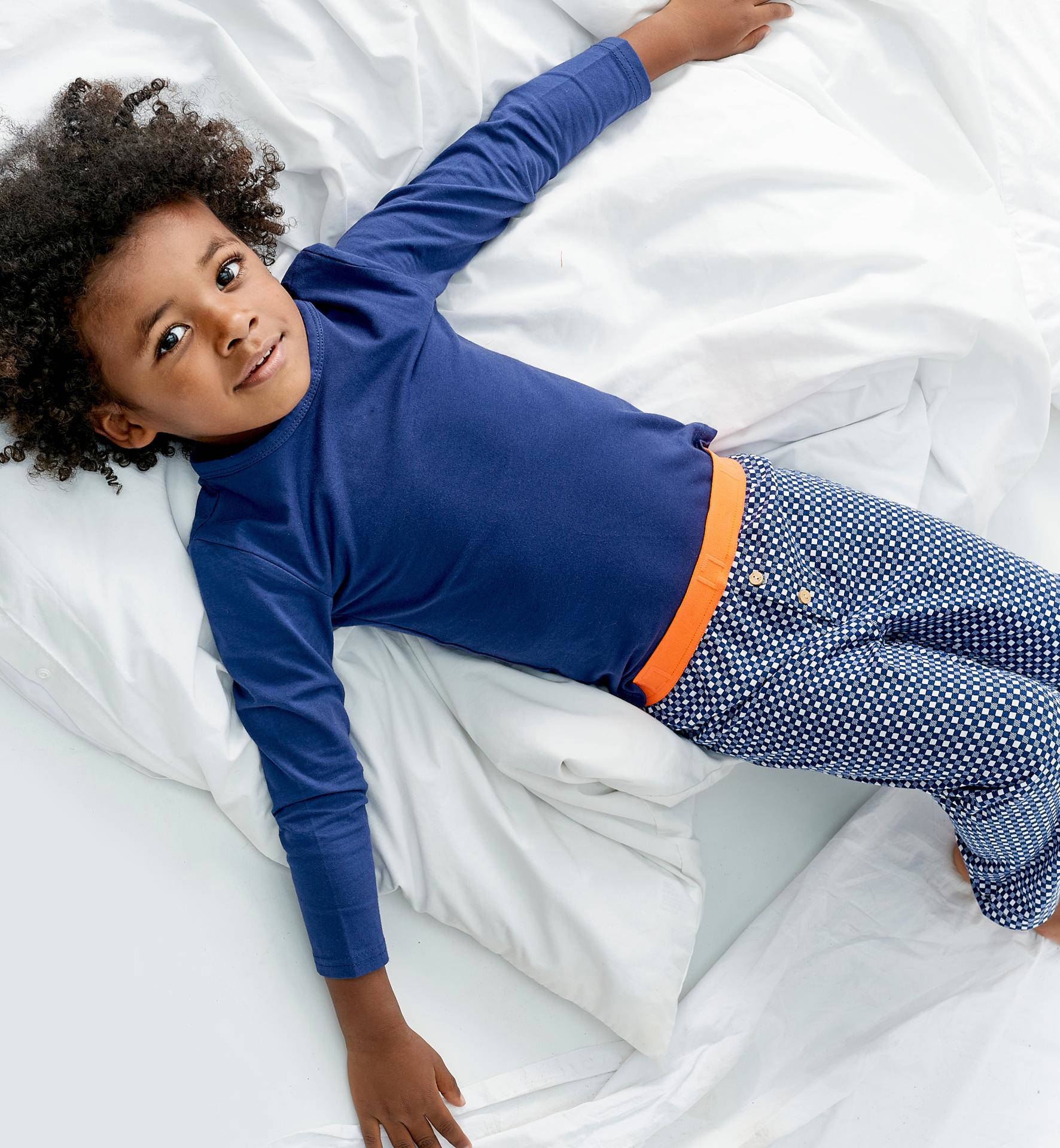 Little Label geruite pyjama van katoen blauw