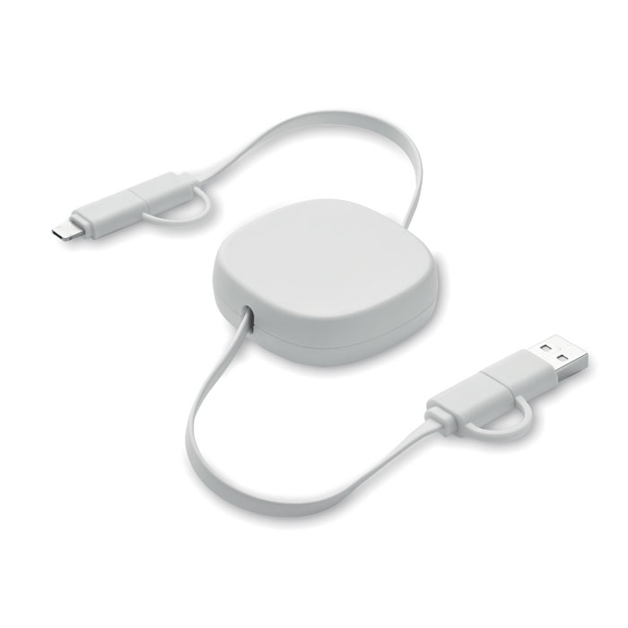 GiftRetail MO2425 - LINEA Câble de charge rétractable 60W