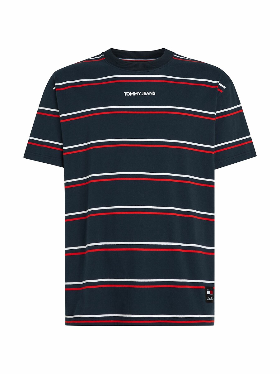 TOMMY JEANS<br>Camiseta listrada de gola redonda