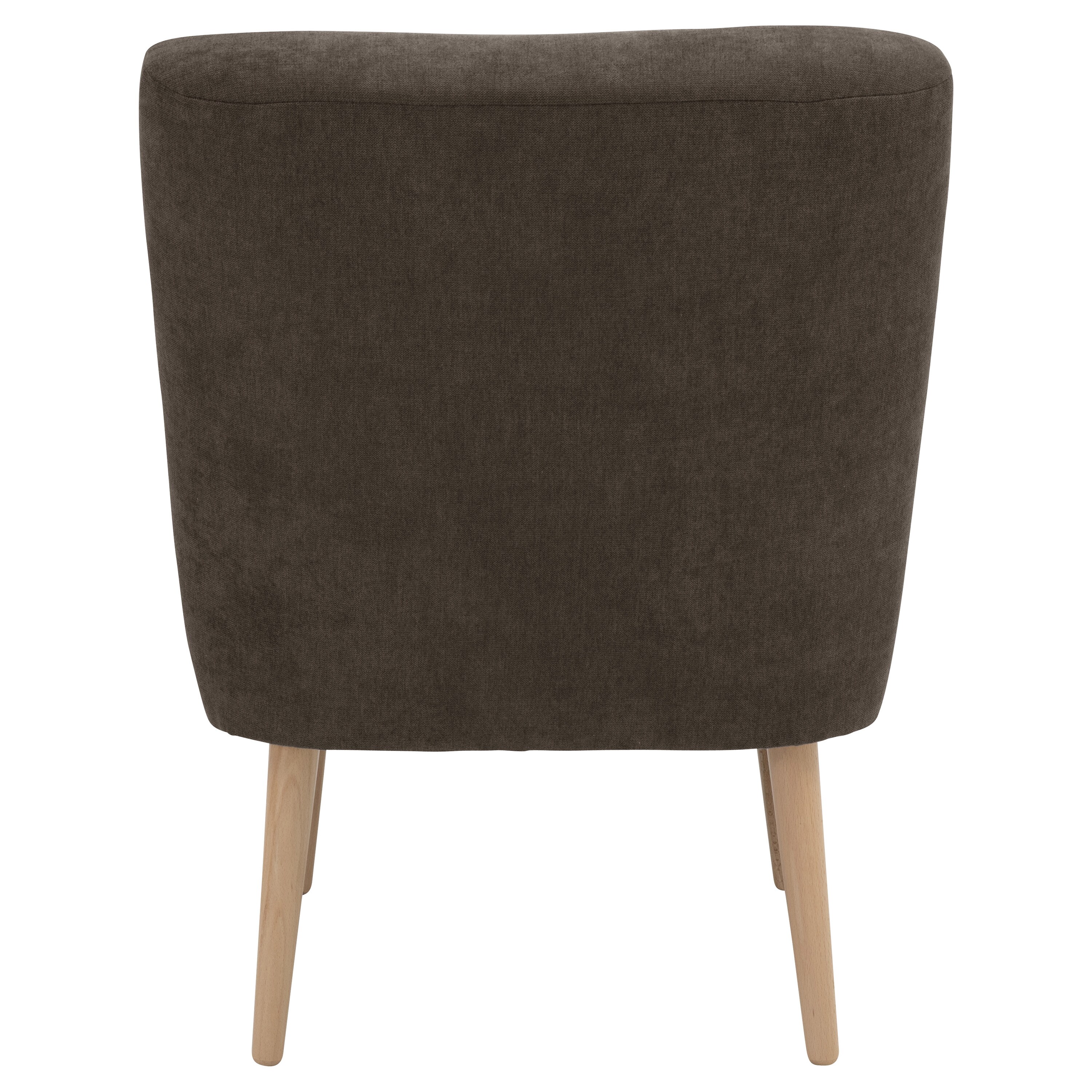 lovingHome® Sessel Fiola Velours schoko Polstersessel Stuhl Relaxsessel Füße Buche natur mittlere Sitzhärte