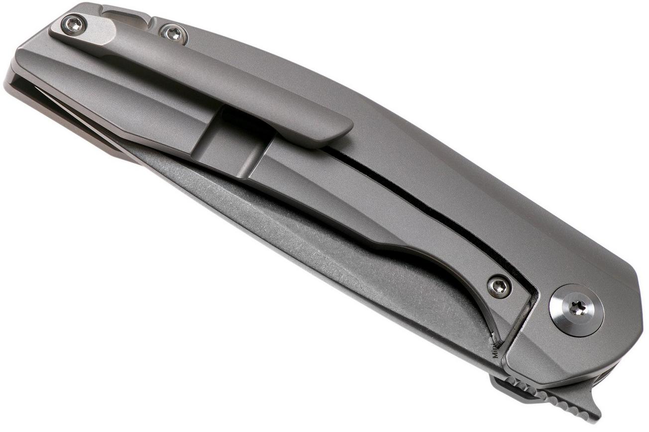 Kansept Mini Accipiter K2007A1 Titanium, Green Micarta Inlay zakmes, Kim Ning design
