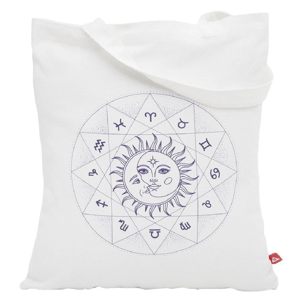 Coffret mug 330ml et tote bag signe du zodiaque blanc et violet