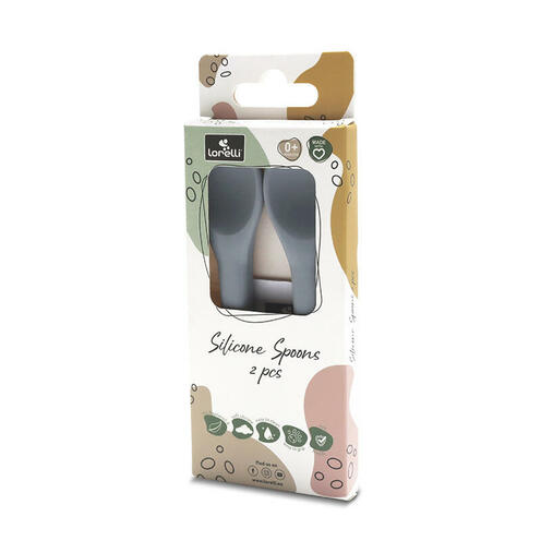 Lot de 2 cuillères en silicone GRIS - LORELLI