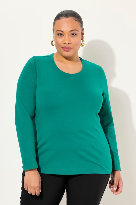 Shirt, Slim, Rundhalsausschnitt, Langarm