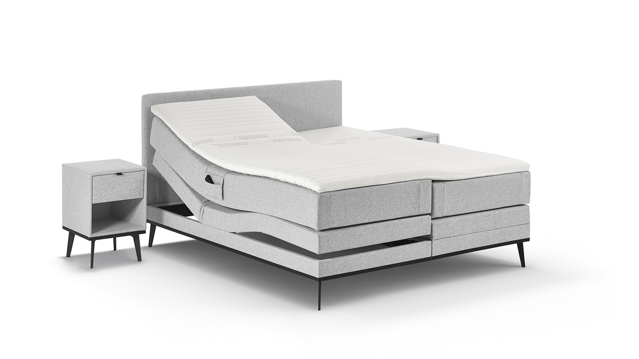 Elektrische boxspring Viggo oakland lichtgrijs