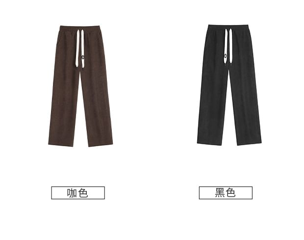 Appelsin - Corduroy broek met trekkoord in de taille, losvallend