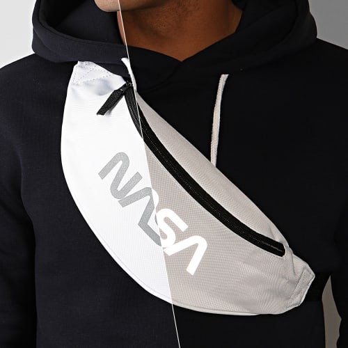 Sacoche Banane Worm Logo Reflective Blanc
