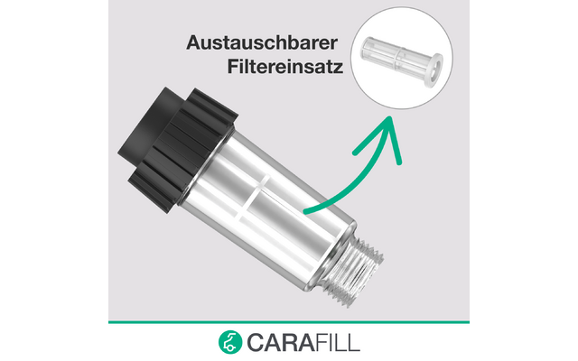 Carafill Turn Befüllfilter für Wohnmobil / Wohnwagen / Boot mit mechanischer Filterung