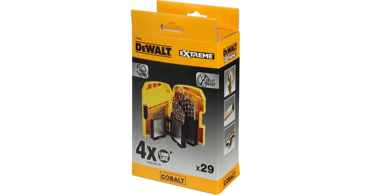 DEWALTNL 29PC Industrial Cobalt HSS-E Set in plastic cassette DT4957 boorset  (Goud, 29-delig)