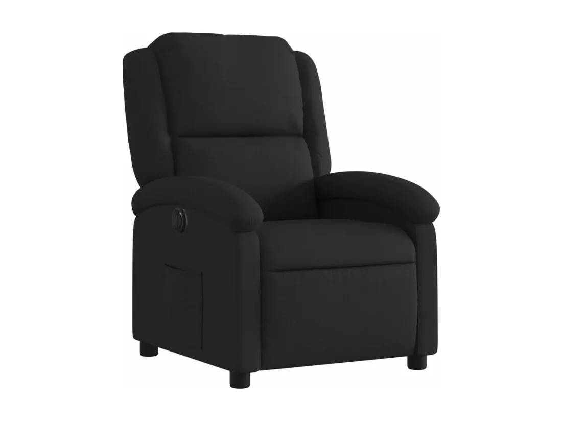 Fauteuil inclinable électrique Noir Tissu