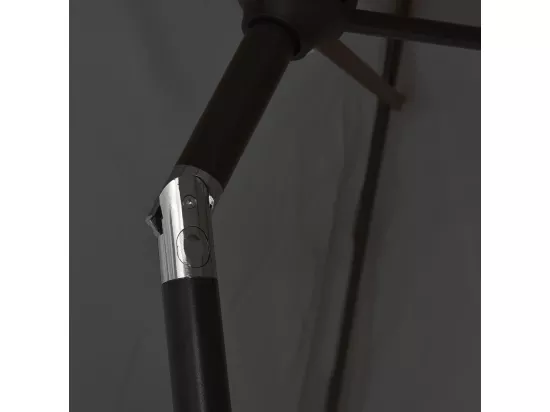 Parasol d'extérieur avec poteau en métal 300 cm Anthracite