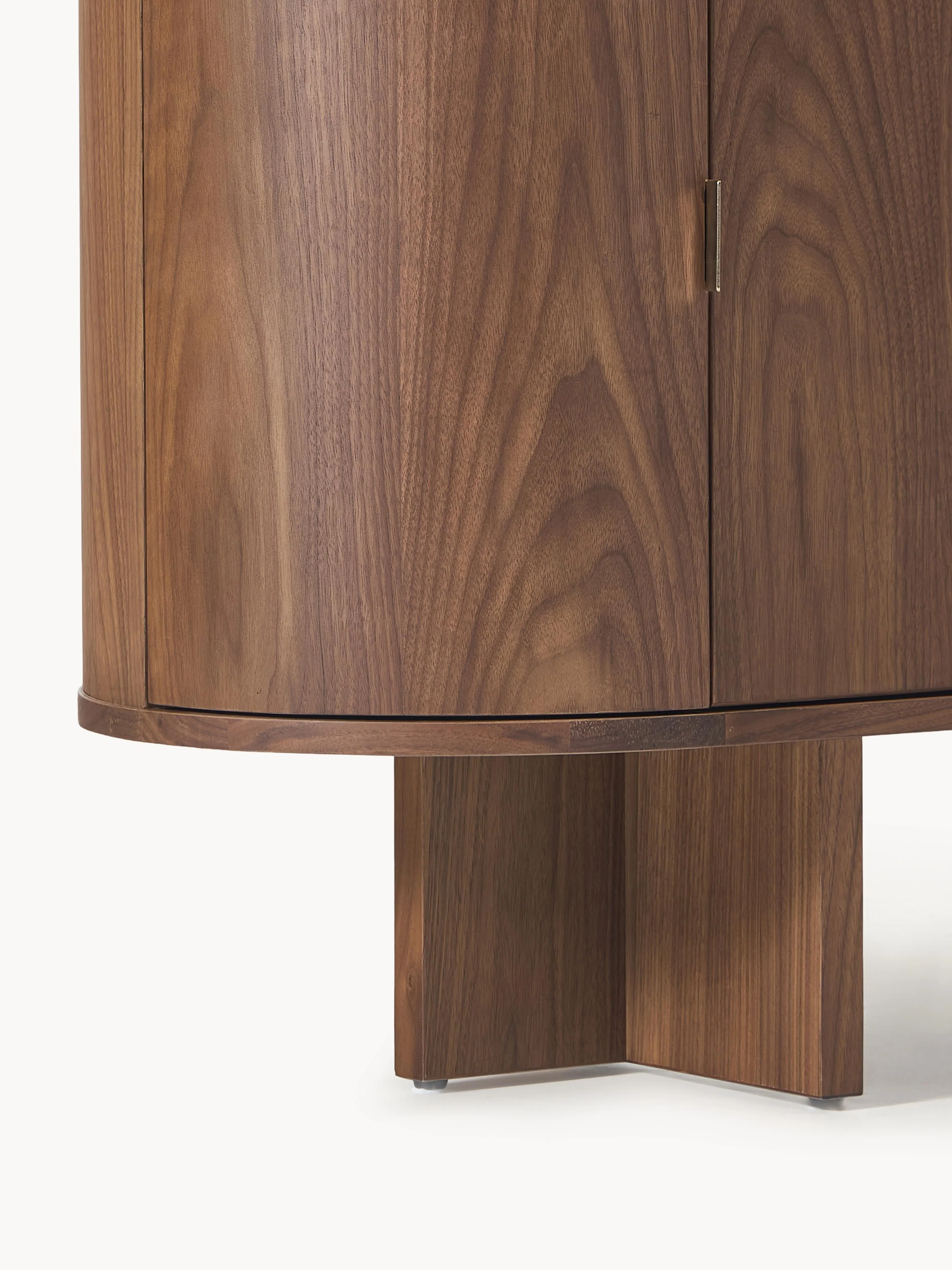 Houten dressoir Zumi met afgeronde hoeken
