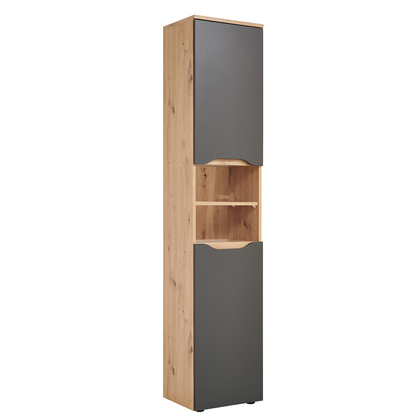 Hochschrank - Artisan Eiche-anthrazit - SoftClose - 190 cm