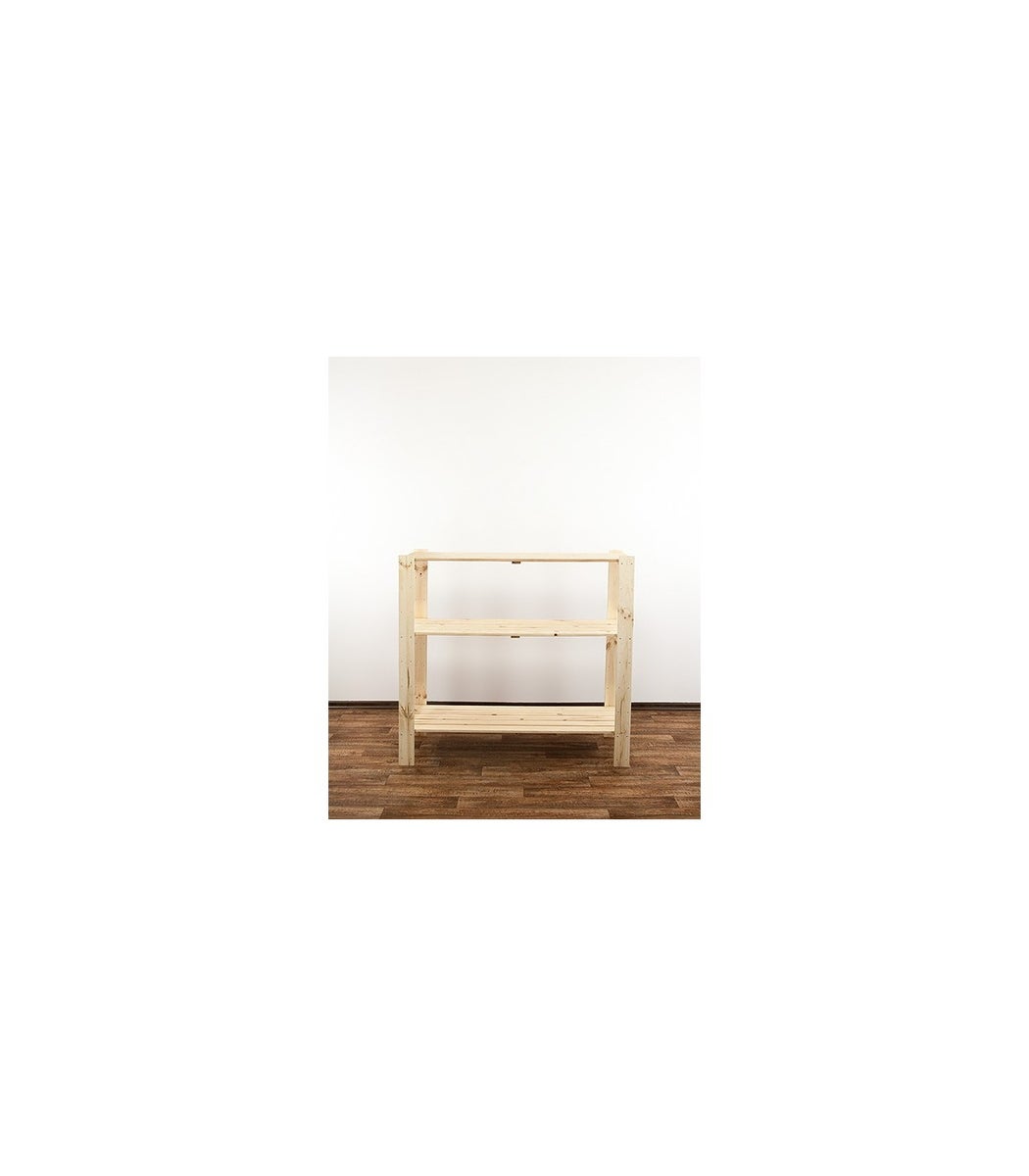 PROREGAL Houten Plank Woodland HxBxD 115 x 120 x 50 cm Plank Draagvermogen 120 kg 3 Planken Dennenhout Natuurlijk