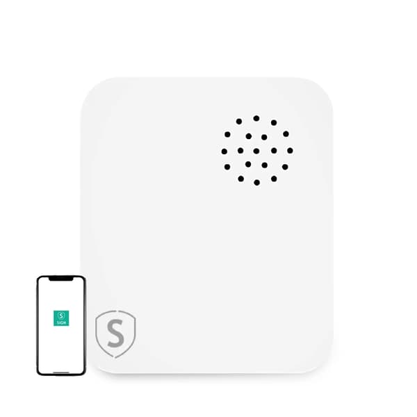 Smart Home WiFi Vibrasjonssensor - Hvit