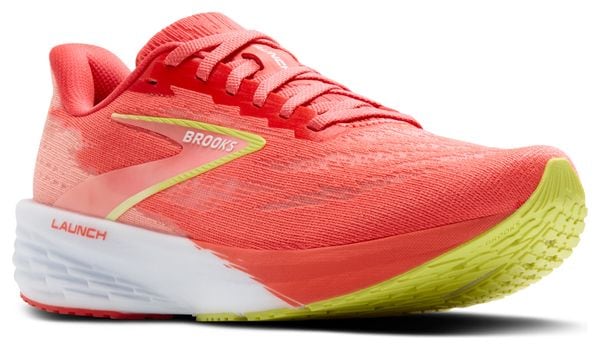 Chaussures Running Brooks Launch 11 Corail/Jaune Femme