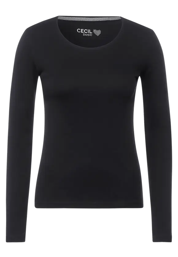 Basic Langarmshirt - Black