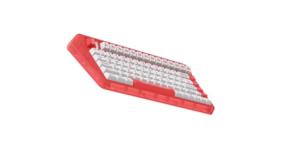 IqunixOG80 Joy Vendor Wireless Mechanical Keyboard, gaming toetsenbord  (Grijs/wit, US lay-out, Cherry MX Brown, RGB leds, 80% (TKL), Hot-swappable, PBT, 2.4GHz | Bluetooth 5.1 | USB-C)