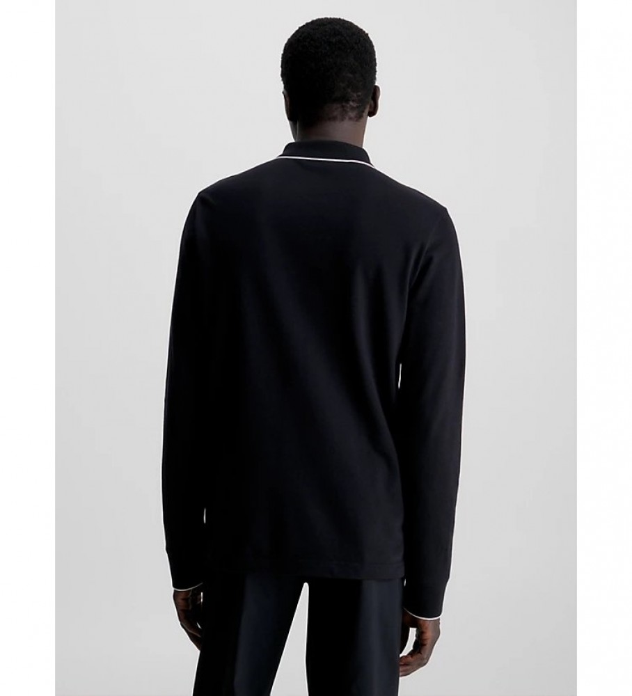 Polo Calvin Klein Stretch Piqué com detalhes pretos