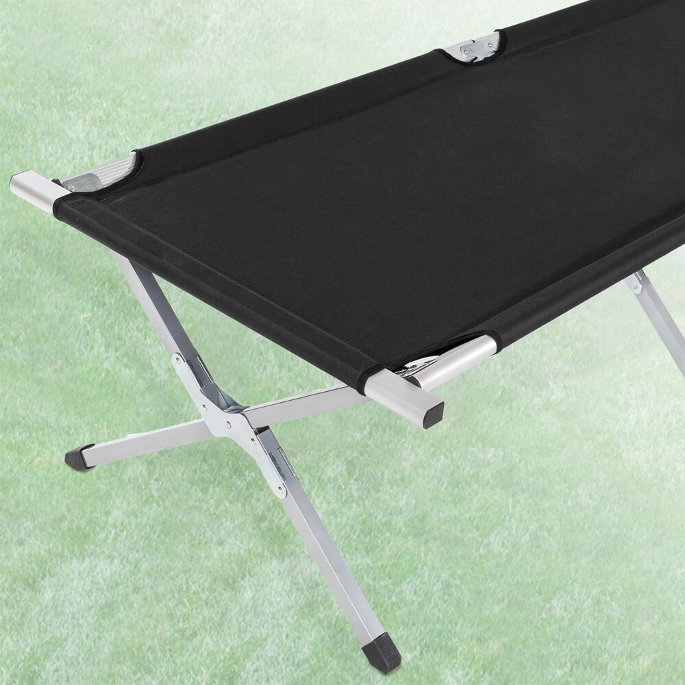 tectake® Feldbett, mit Aluminiumgestell, Belastbarkeit 150 kg, 190 x 70 x 45 cm