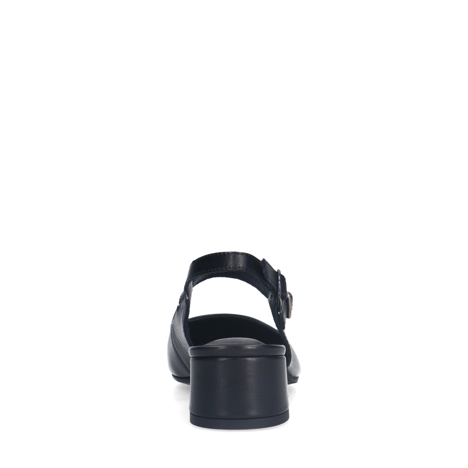Zwarte leren slingbacks