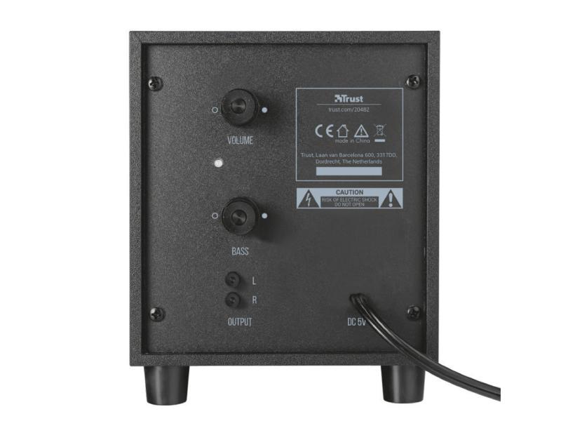 Trust PC-Lautsprecher Avora 2.1 für PC und Laptop Speaker-Set mit Subwoofer