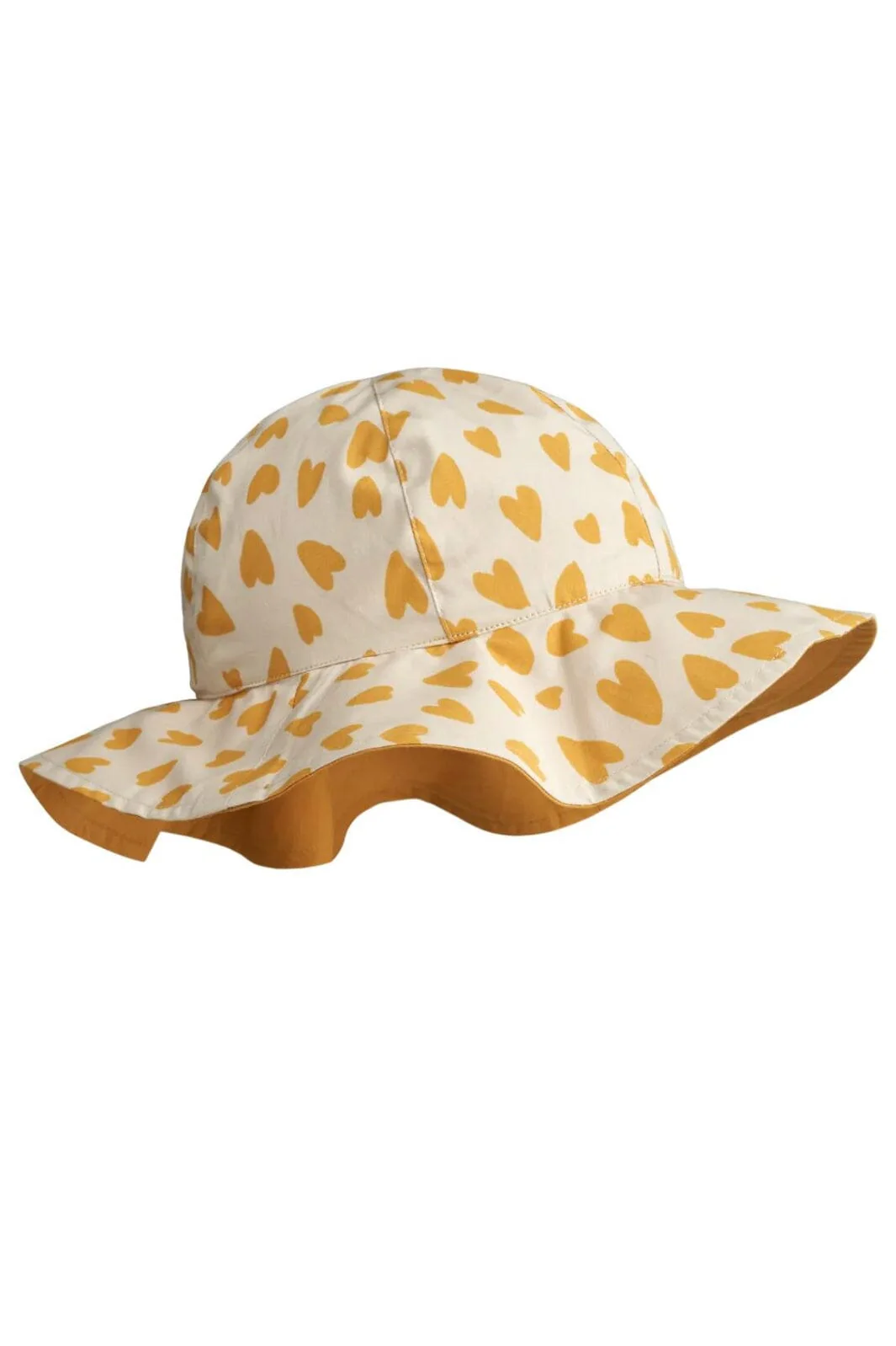 Liewood Amelia Reversible Sun Hat hearts sandy yellow mellow
