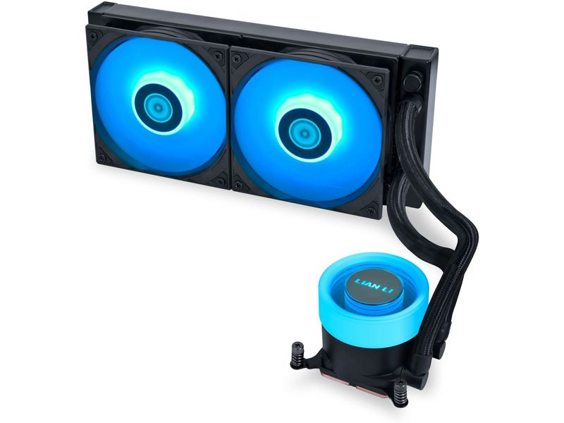 Lian Li Wasserkühlung GA II Lite RGB Schwarz 240-mm-AIO-Wasserkühlung mit RGB-Beleuchtung
