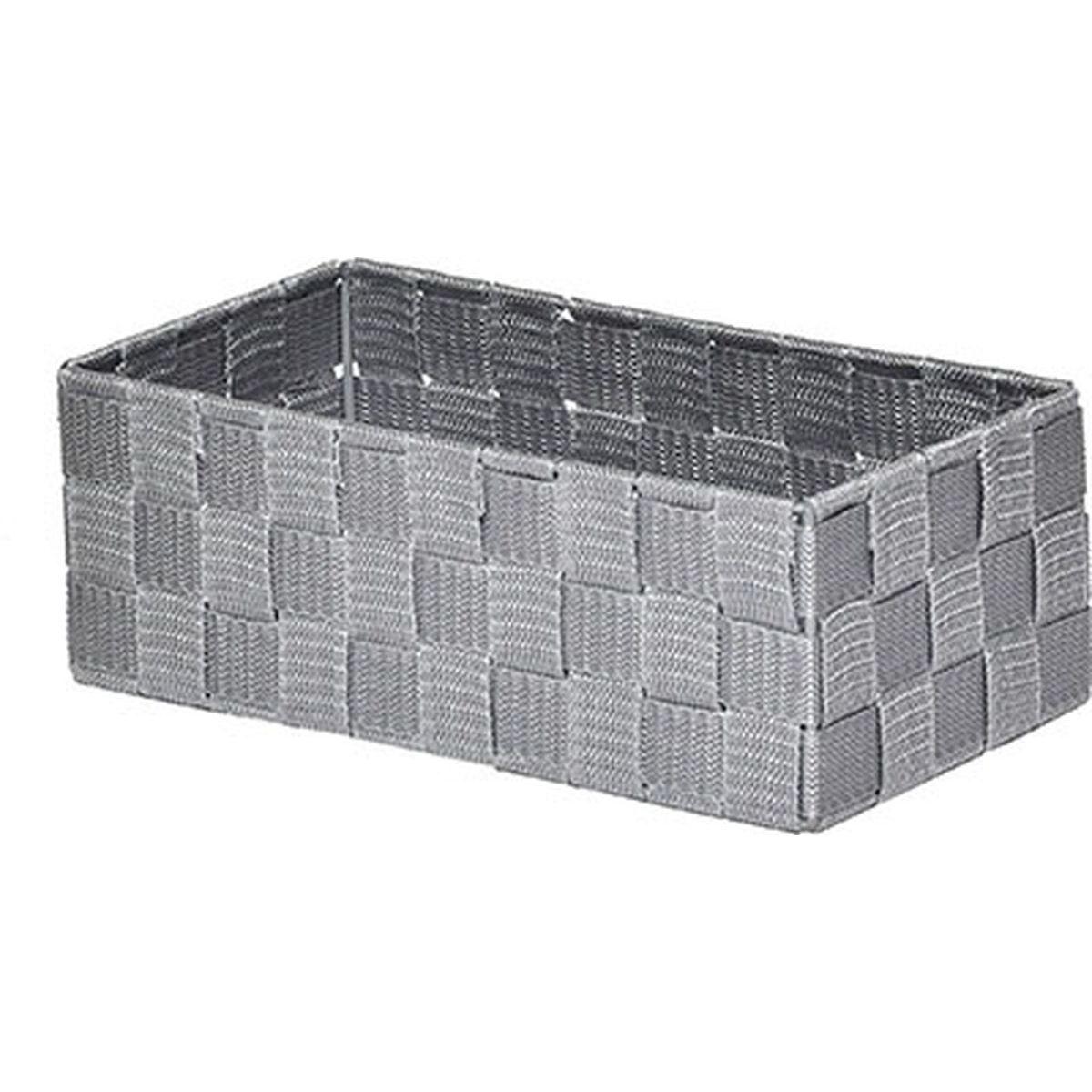 PANIER POLYESTER GRIS 27X14X9.5CM