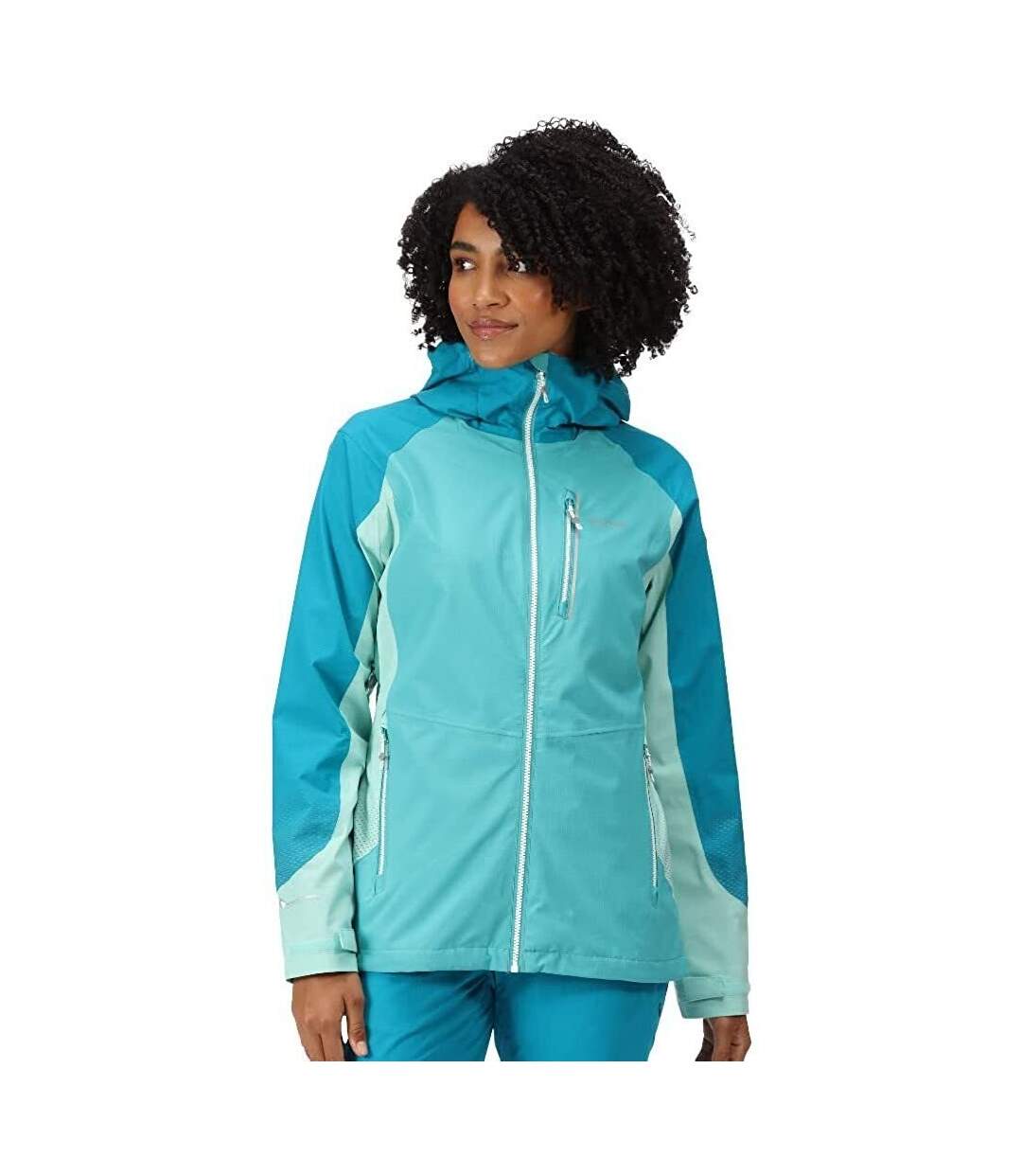 Regatta - Veste imperméable HIGHTON PRO - Femme (Turquoise vif / Bleu turquoise) - UTRG6657