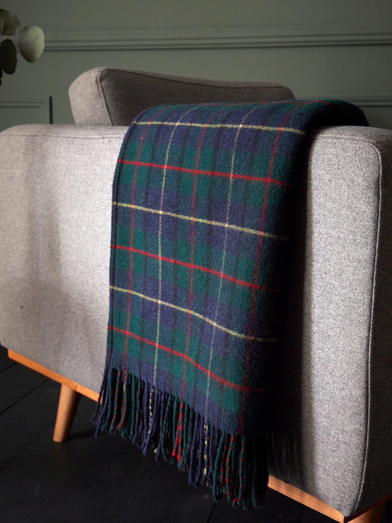 Plaid écossais laine majoritaire