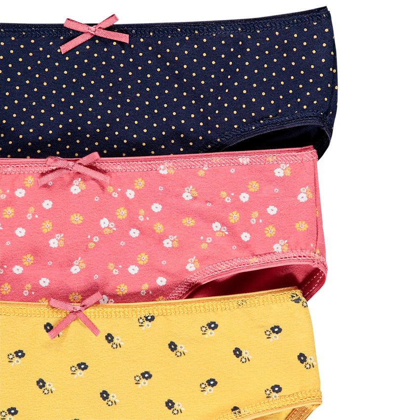 Lot de 3 culottes en coton imprimées pour enfant fille - Jaune