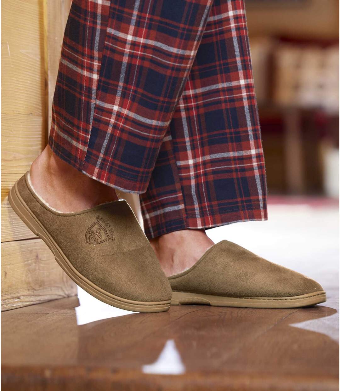 Chaussons Suédine Fourrés Sherpa