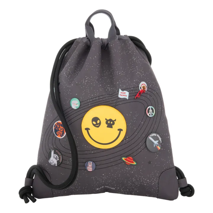 Jeune Premier Sac à Dos City Space Invaders | Gris anthracite