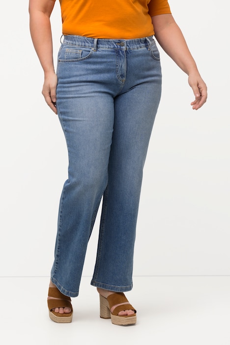Marlenejeans Mary, weites Bein, Komfortbund, Biobaumwolle