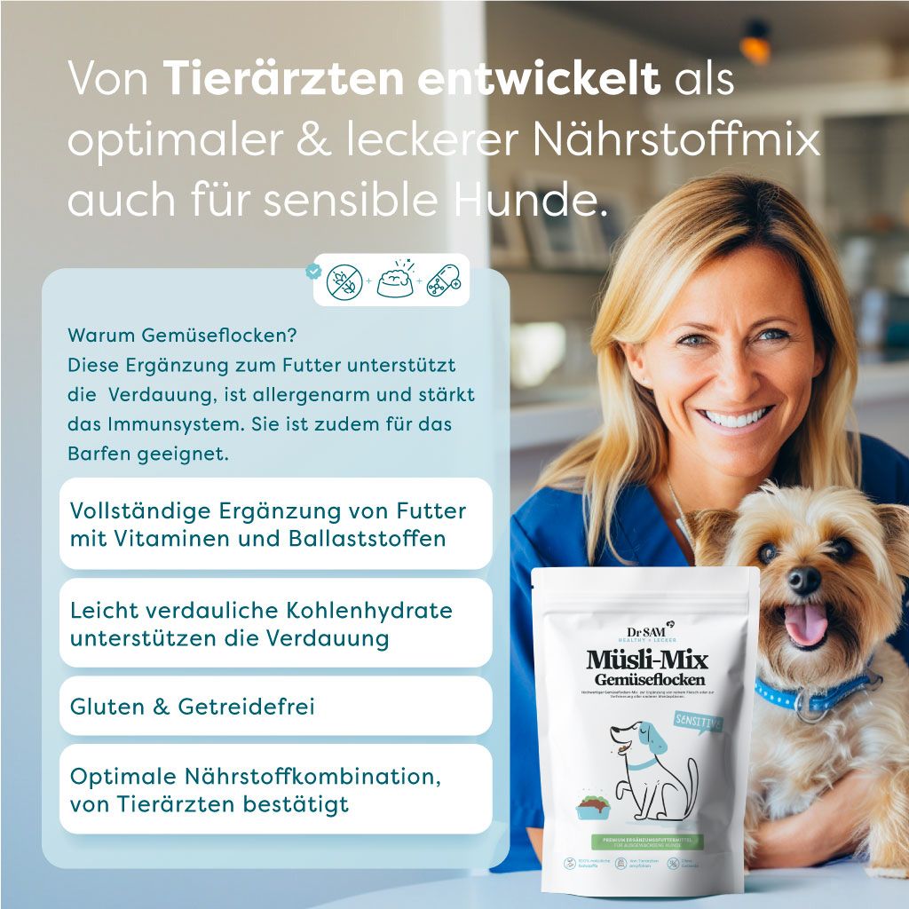 Dr. SAM Müsli-Mix Gemüseflocken für Hunde