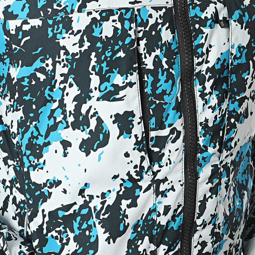Doudoune Capuche Blanc Noir Bleu Camouflage
