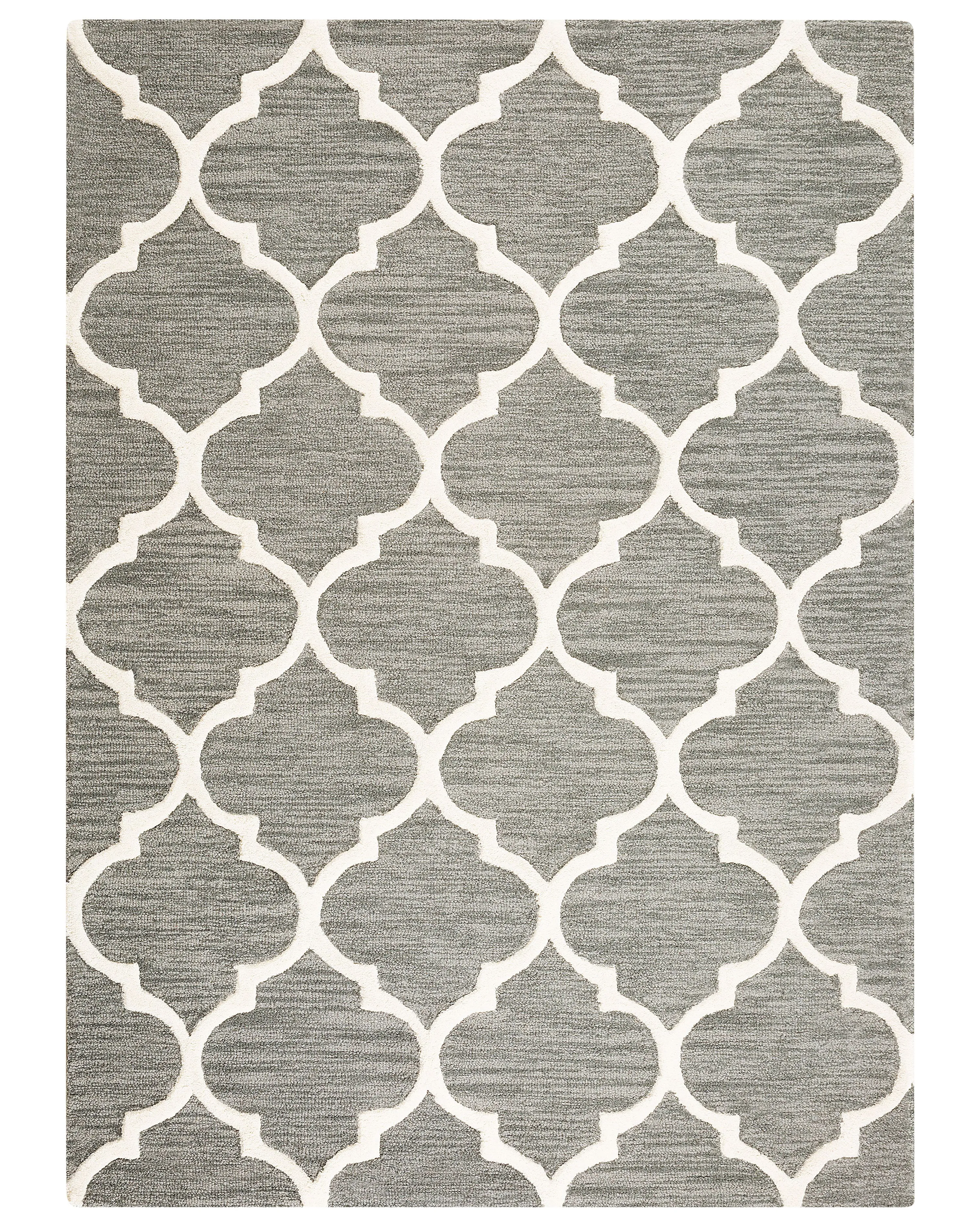 Vloerkleed YALOVA Grijs 160 x 230 cm Wol