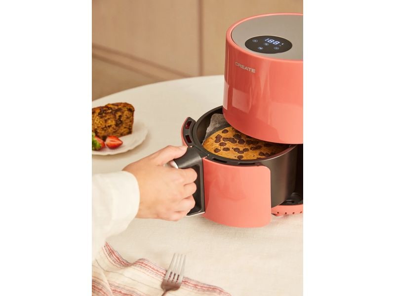 Create Heissluft-Fritteuse Air Fryer Terrakotta 1.5 l Kompakter Air Fryer für fettarmes Frittieren und Backen