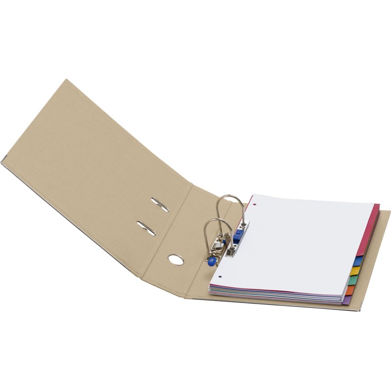 Classeur à levier cartonné Oxford Touareg A4 maxi - Dos 7,5 cm beige