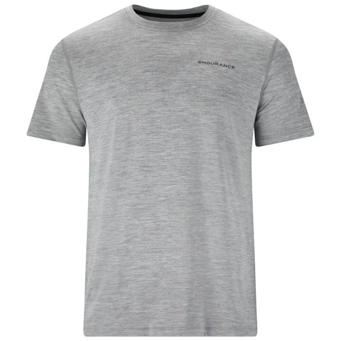 Endurance Herre T-shirts Abdon Melange Short Sleeve Tee Grå