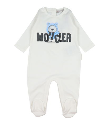 Moncler S?t - Heldragt/Savlesm?k/Hue - Off White m. Bl?
