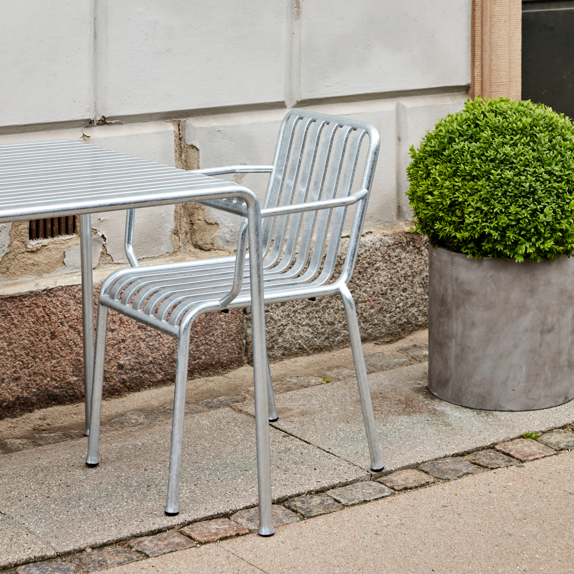 Tuinstoel Palissade Dining met armleuning hot galvanised