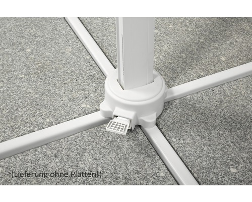 Schneider Rhodos Twist Bianco parasol, 300 x 300 cm, H 264 cm, wit