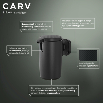 Tiger zeepdispenser Carv 175 ml Zwart