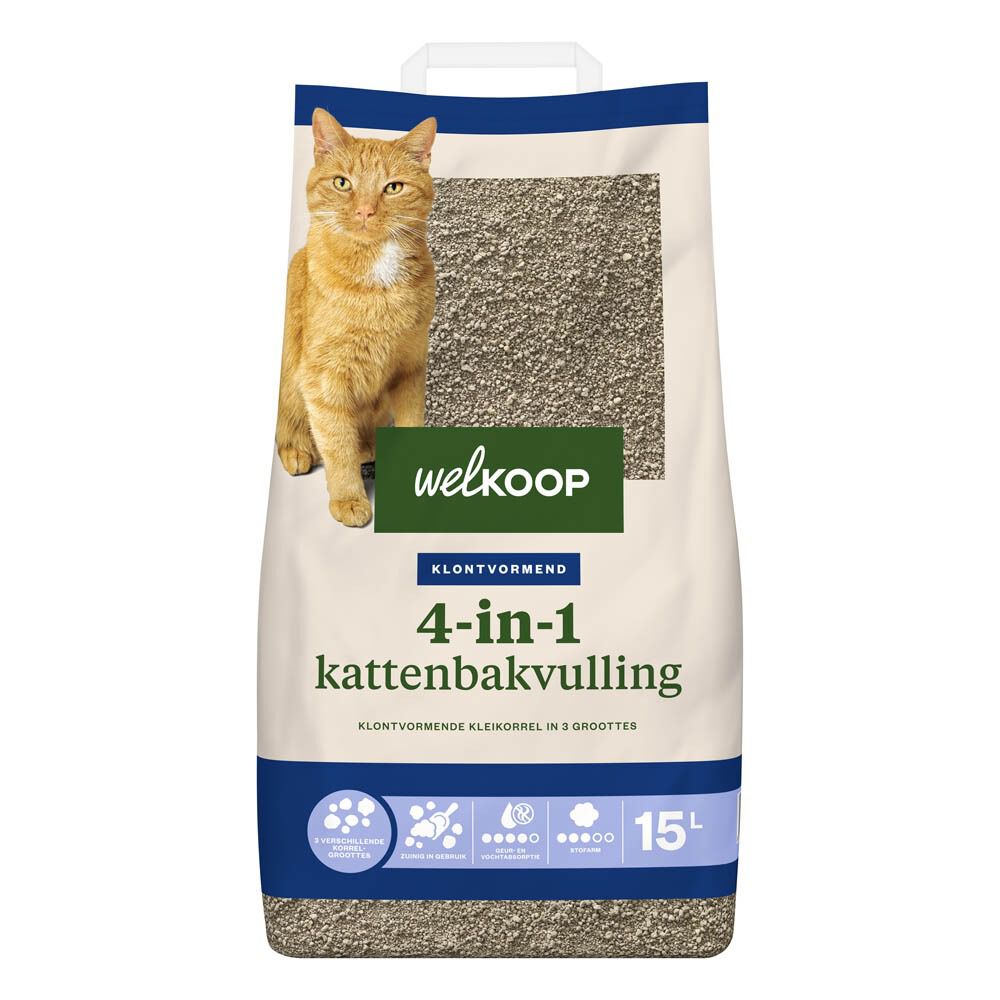 Welkoop Klontvormend 4-in-1 - Kattenbakvulling - 15 Liter
