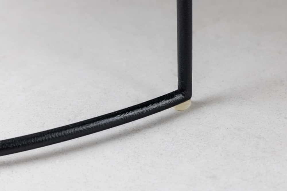2er Set Runde Couchtische ELEMENTS 60cm gold schwarz Metall Tabletttisch Beistelltisch handmade