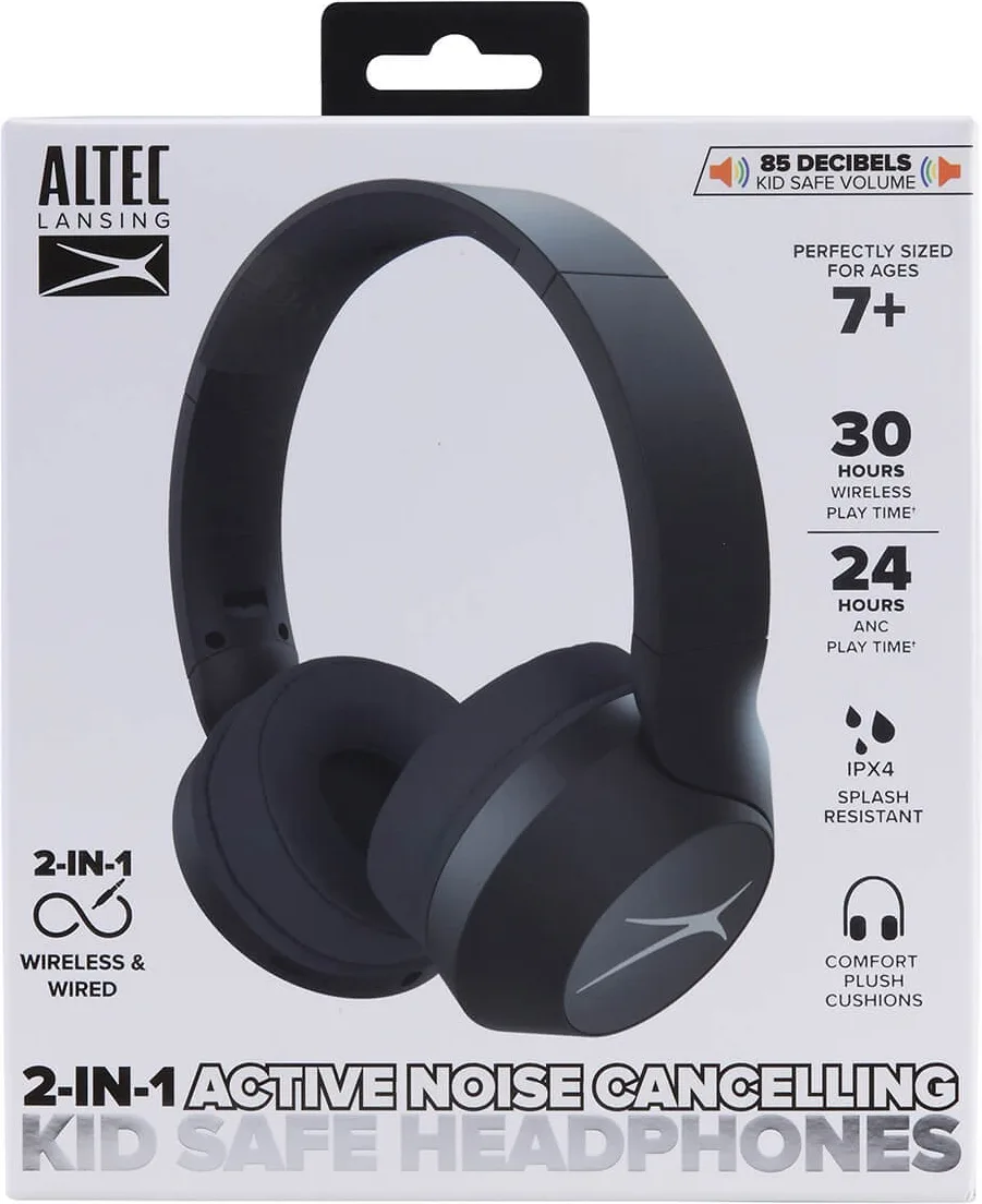 Altec Lansing ANC Wireless Kid Noir Casques Bluetooth