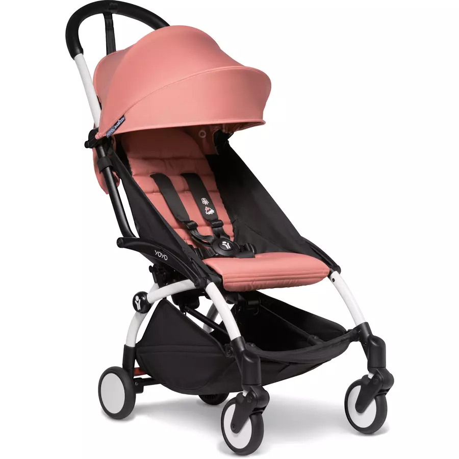 BABYZEN Kinderwagen YOYO2 6+ White mit Textilset Ginger
